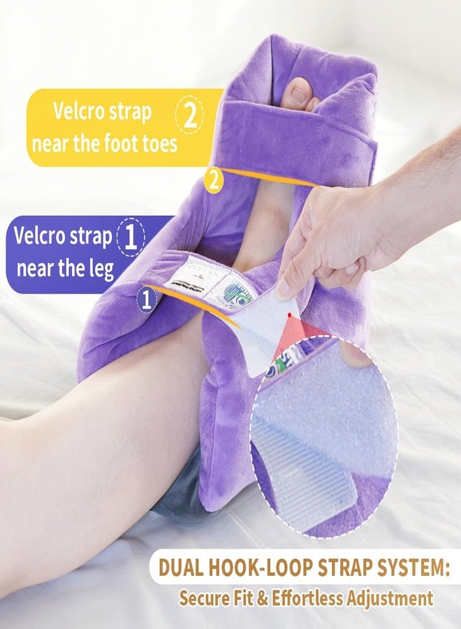 Ehucon Velour Heel Protectors Bed Sore Pillow Cushion for Pressure Sores,Velvet Foot Pillows Support Boot for Bedridden Patients Supplies, Ankle Pillow Heel Protector for Heel Pain（Pack of 1 pcs） - Image 5